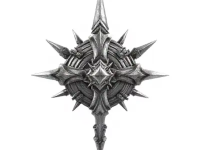 Tough Spiked Club Low-poly 3D model