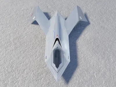 Boeing YF-118 Bird of Prey Low-poly 3D model