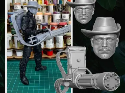 Blain Predator fan art kit 3D printable Files For Action Figures 3D print model purchase