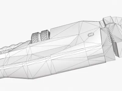 Stylized Low Poly Pipe Wrench Low-poly 3D model