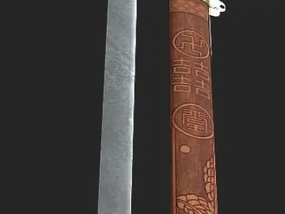 MunGwan do-Civil servants sword Low-poly 3D model