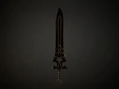 Medieval Evil Fantasy Sword Low-poly 3D model purchase