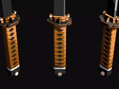 Stylized blade made in blender  3D model