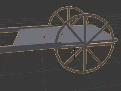 Cow Cart 3d  Model Low Poly Low-poly 3D model