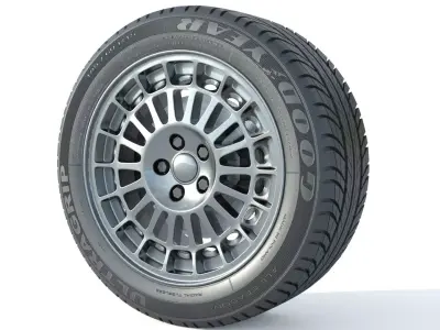 wheel Rim Tire 19 3D model