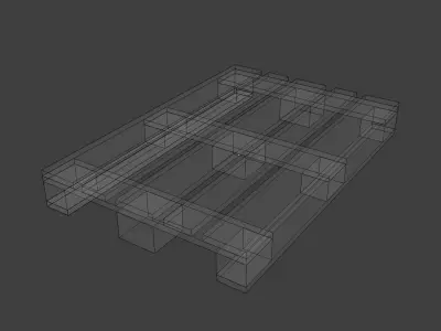 Wooden Pallet Free low-poly 3D model 3