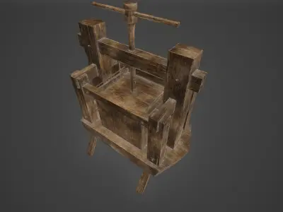 Historical Press Low-poly 3D model