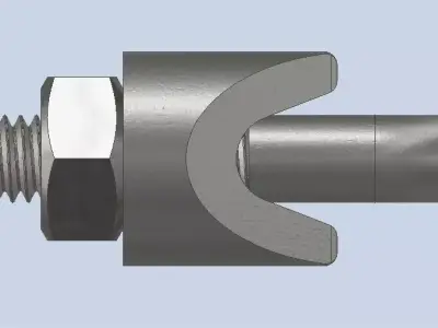 Wire rope clip in inch 3D model