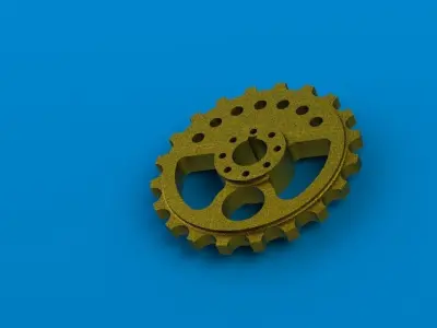 Sprocket gold 3D model