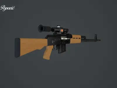Zastava M76  3D model