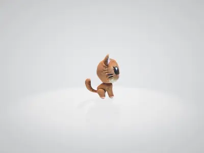 Kitten plushie  3D model
