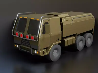  Military Truck - Low poly - PBR - Game ready Low-poly 3D model