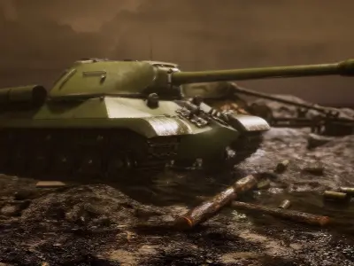 Tank IS-3 1944  UE4-UE5 Low-poly 3D model
