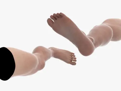 Male Athletic Leg 3D model purchase