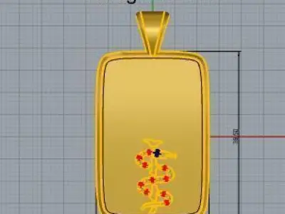 Military Style Snake Pendant 4102 3D print model