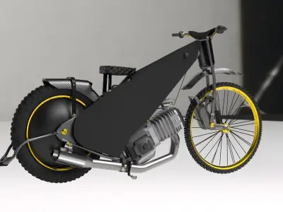 Speedway 500 bike Game ready Low-poly 3D model