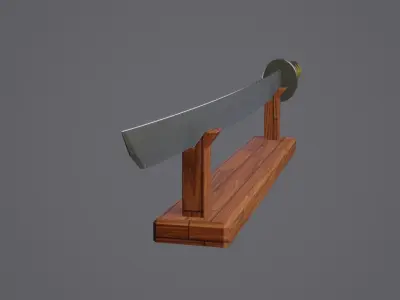 Samurai Sword Low-poly 3D model buy