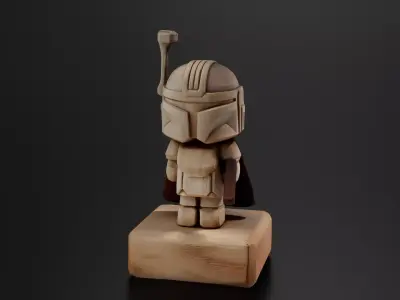 Mini Mandalorian 01 3D print model