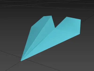 ANIMATED folding paperplane 3D model