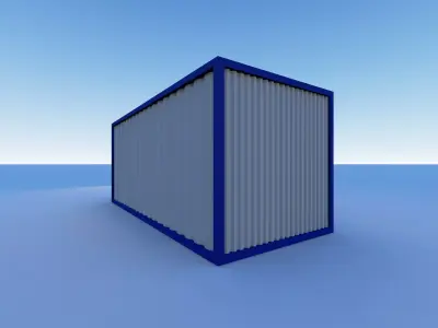 Container shipping on sky Low-poly 3D model