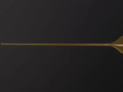 Long trumpet 3D Model Low-poly 3D model