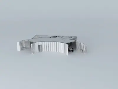 Pizza Cono Cafe using THORN Light Fitting Concavia Free 3D model