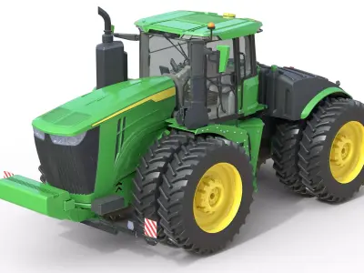 John Deere Tractor 9r 440 Low-poly 3D model