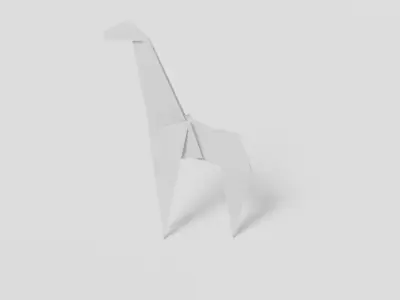 Origami Giraffe Low-poly 3D model