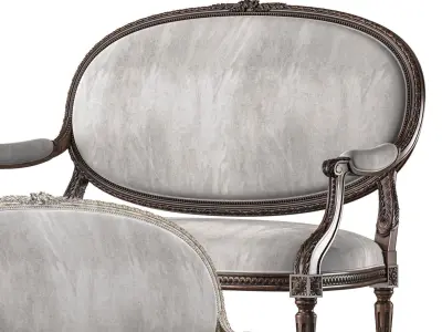 chairish louis sofa art 5694 3D model