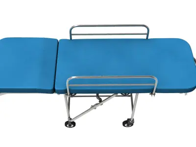 Stretcher 3d model hospital with cushion 3D model