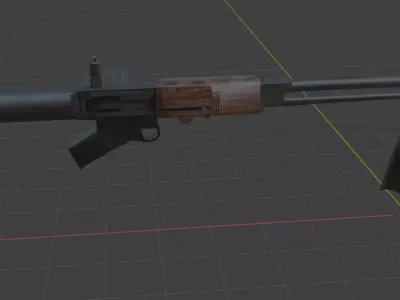 weapon fg42 Low-poly 3D model