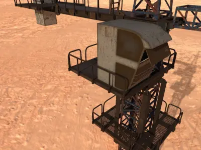 3D Crane Model 3D model