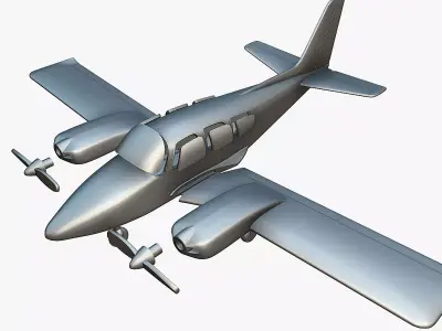 Gulfstream American GA-7 Cougar - 3D Printable Model 3D print model