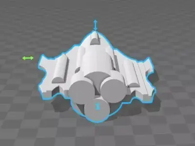 Fighter spaceship Free 3D print model