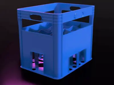 crate 12x750ml Free 3D model
