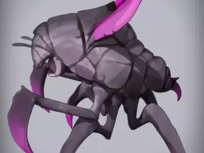 Spider Enemy 1 Horror Alien Stylized Creature Low-poly 3D model