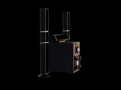 Woofer speaker system Free 3D model