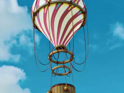 AIR BALLOON Low-poly 3D model 3