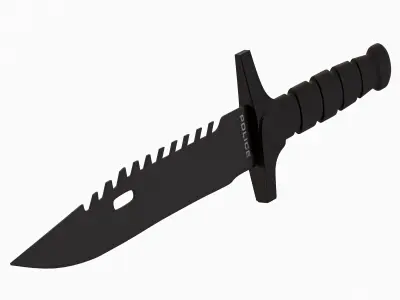 Military knife 3D model shop