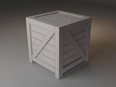 wooden crate Low-poly 3D model from CGTrader