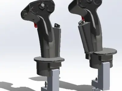 F-15E WSO sticks for 3D printing with all functional buttons 3D print model