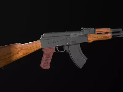 AKM Model ak - rifle Free low-poly 3D model