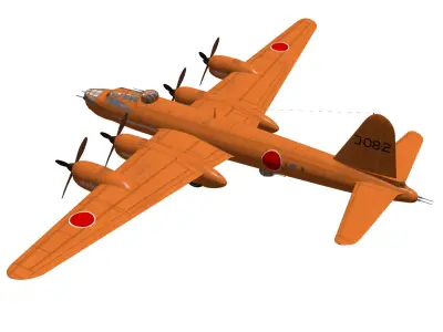 Nakajima G8N Renzan 3D model purchase