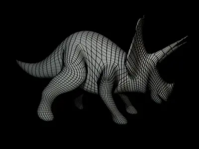 Low-poly Triceratops dinosaur Free low-poly 3D model