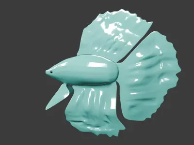 betta fish Low-poly 3D model