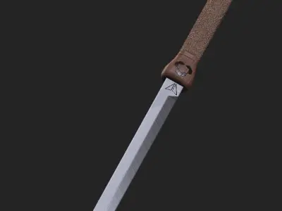 Sword knife Low-poly 3D model