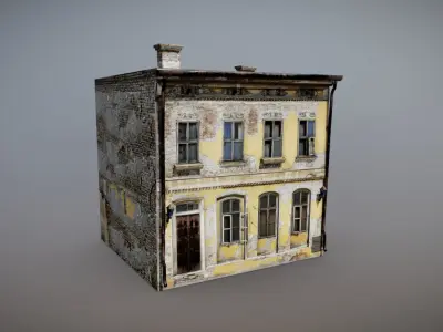 Forgotten House  Low-poly 3D model