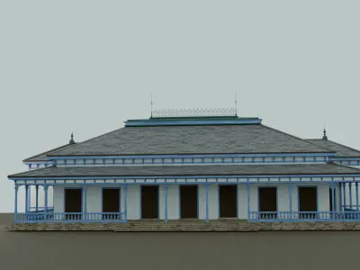 Main Hall of  Hakusyuuin Primary school in Tokyo Japan 3D model