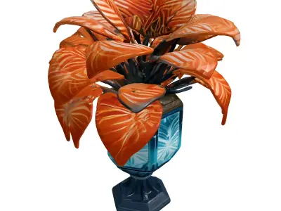 SciFi Glowing Planter Plant 3D model