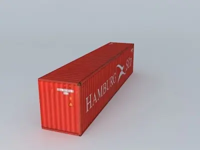 Hamburg Sud container 40 39 Free 3D model